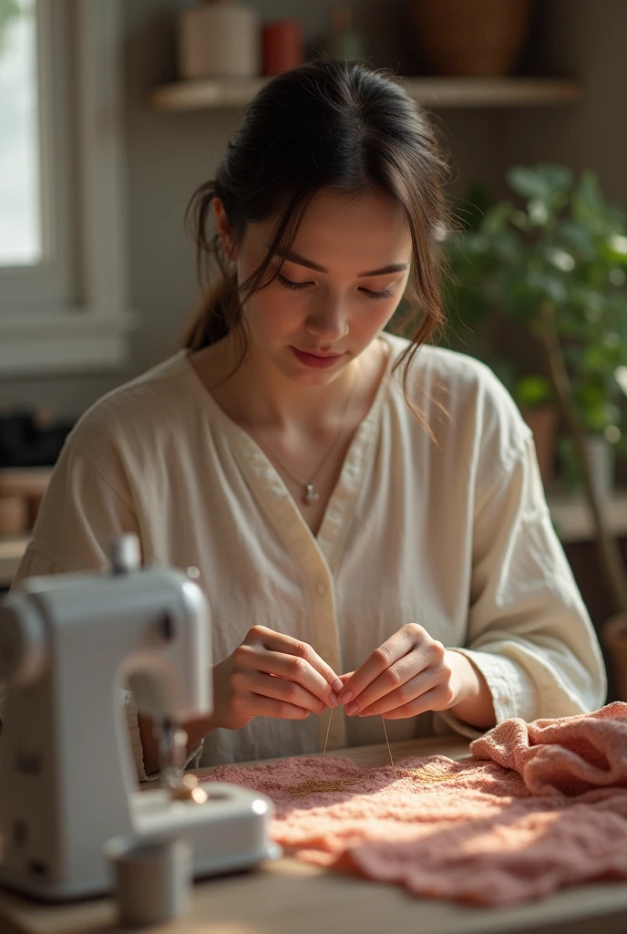 woman threading