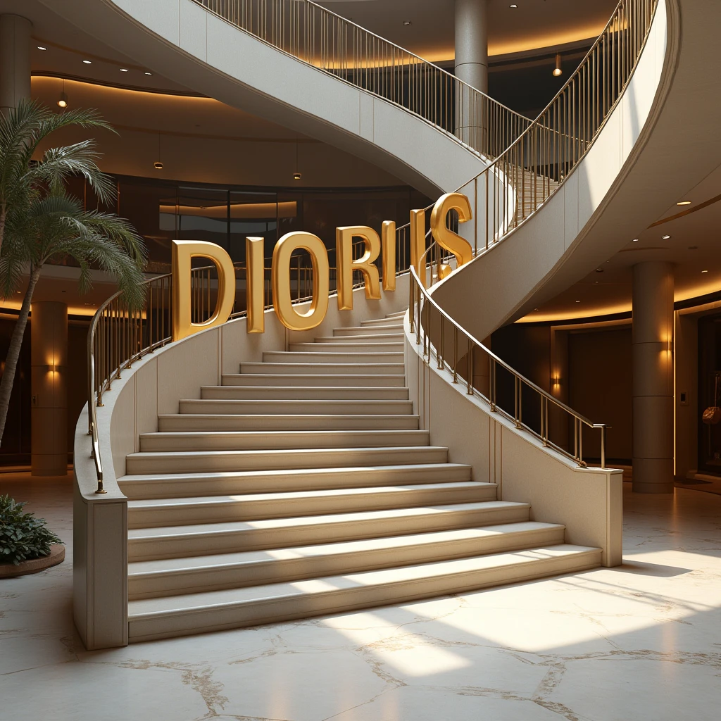 Those DIORIS letters in the shape of stairs