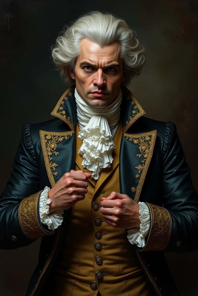 Handsome man in 18th century clothes being obsessed - SeaArt AI