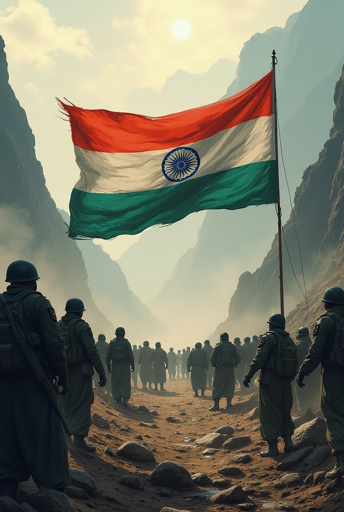Indian flag one army is killing 100 people with India flag कि चीन बॉर्डर
