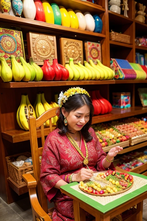 ((best quality)), ((masterpiece)), (detailed),Banana craft,handicraft,Artistic beauty