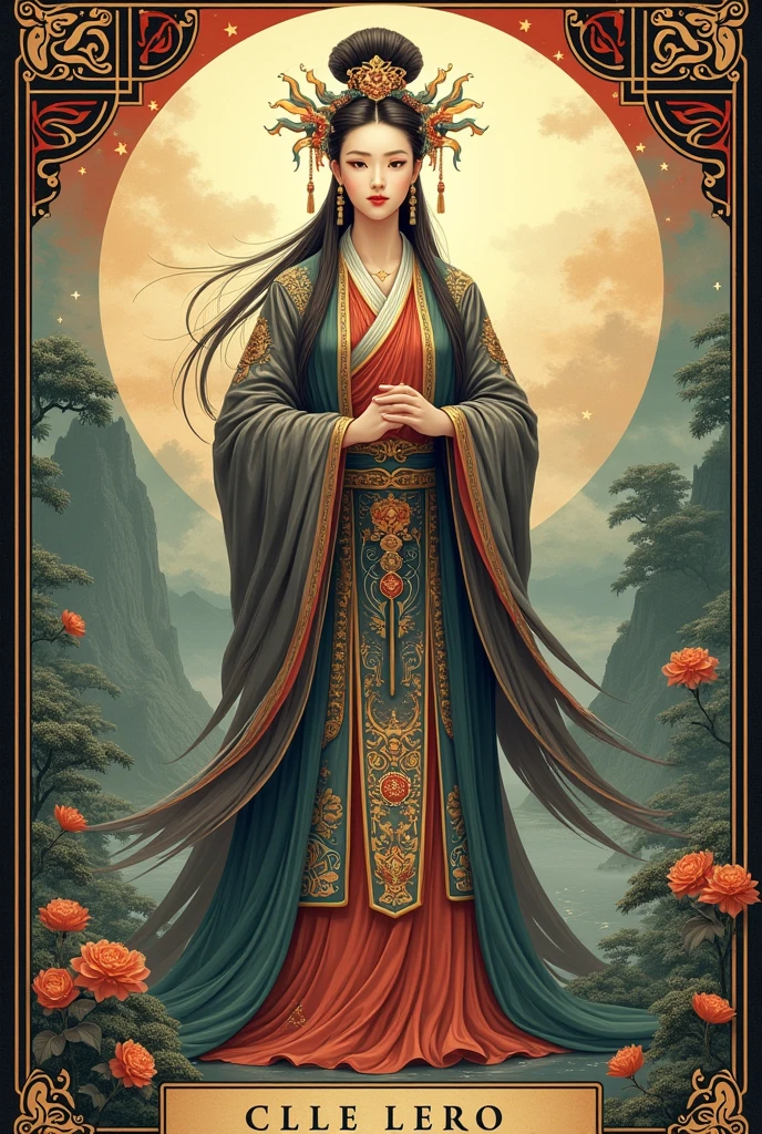 Draw a beautiful tarot card from China 