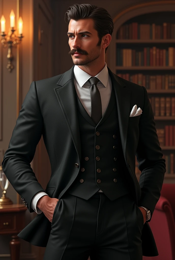 handsome man in classic clothes