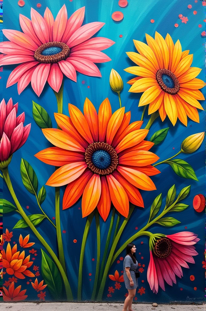 4. **Art Mural with Flowers**: A mural painted with gerberas and vibrant colors, that could symbolize the mural that Heitor and painted together, full of meaning and hope.