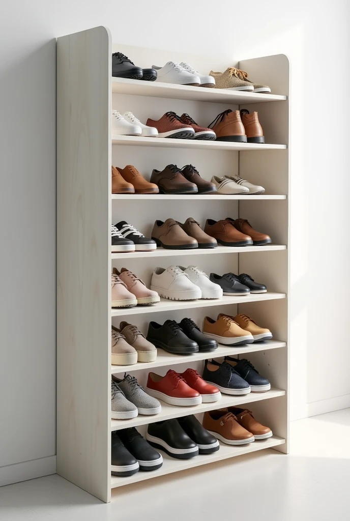 1. Shoe Rack Design Material: Use materials that are resistant to moisture and easy to clean. Some material options include:
Waterproof plastic: Easy to clean and does not absorb odors.
Logam stainless steel: Long lasting and not easy to smell.
Wood with anti-bacterial coating: Offers durability and can be treated with a protective coating.. Vacuum the shelves to remove bacteria.