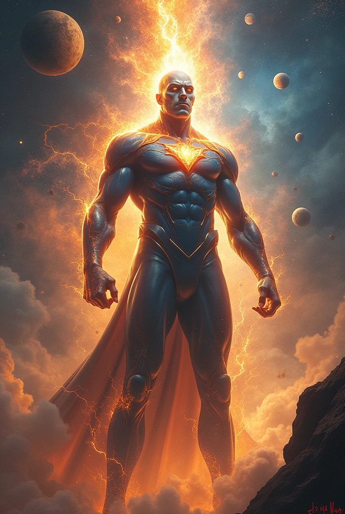 Create a cosmic-level superhero