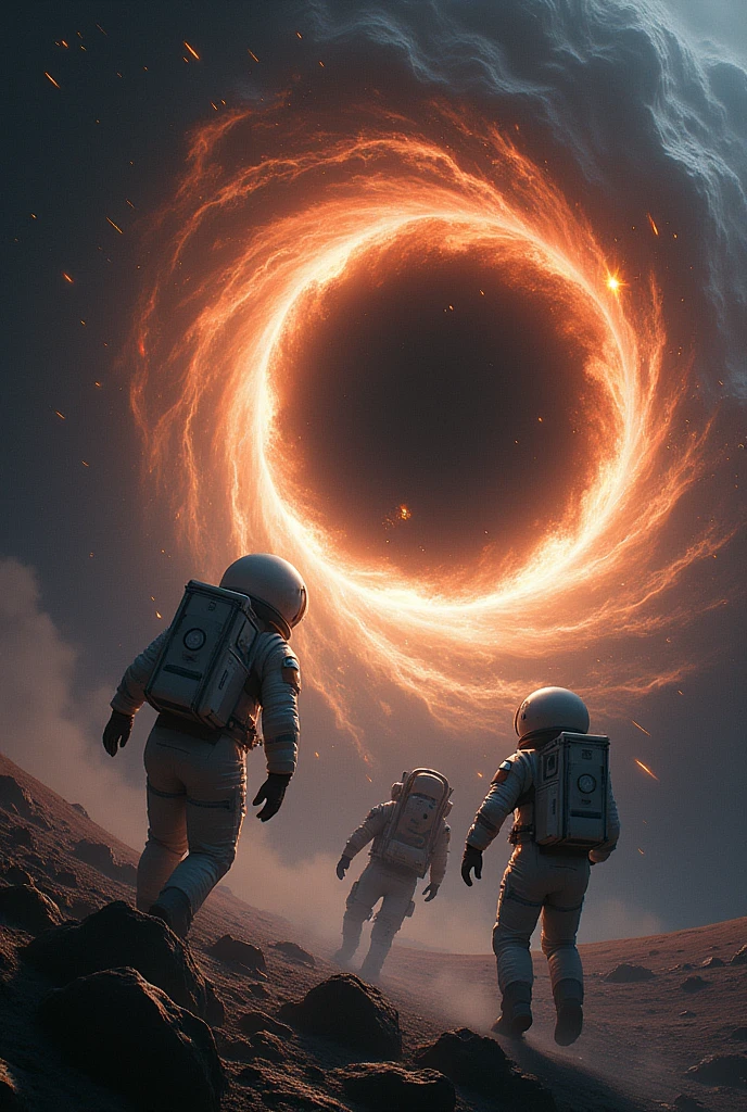 Astronauts escaping from a black hole