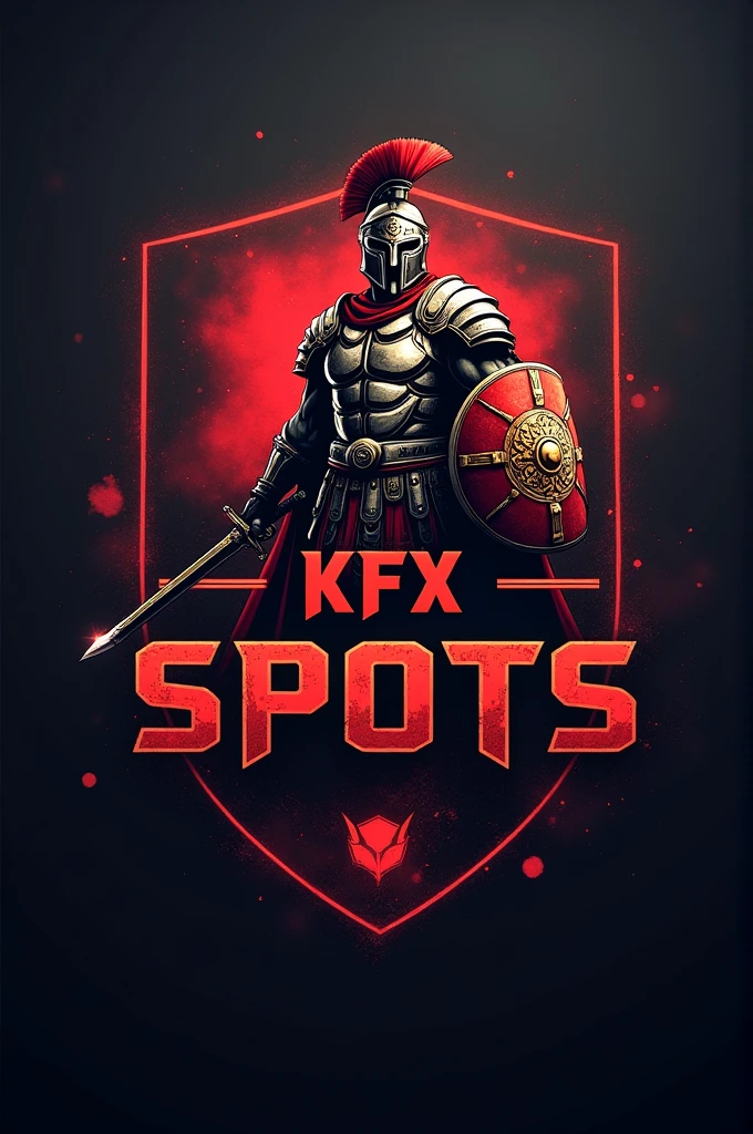 Free Fire guild symbol written KFX SPOTS with a Roman soldier on the cover