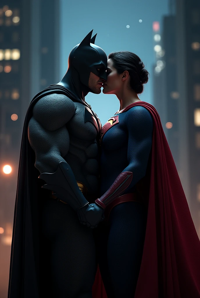 Batman kissing superman