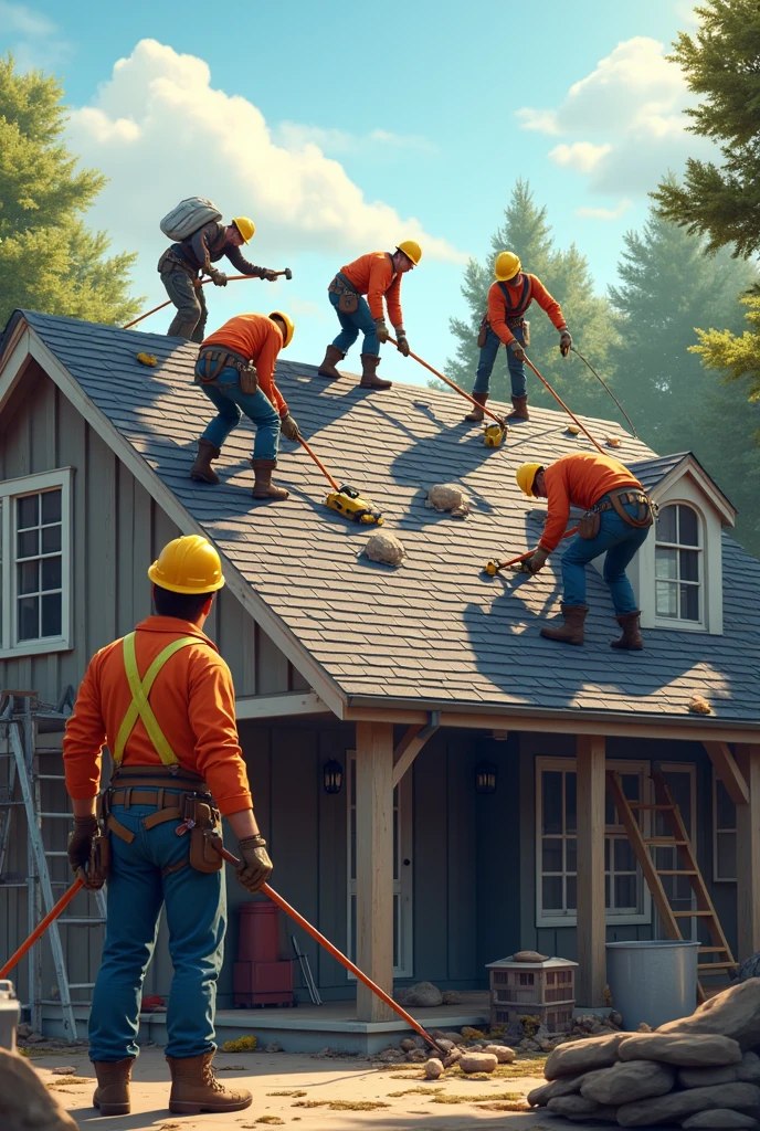 roofing workers