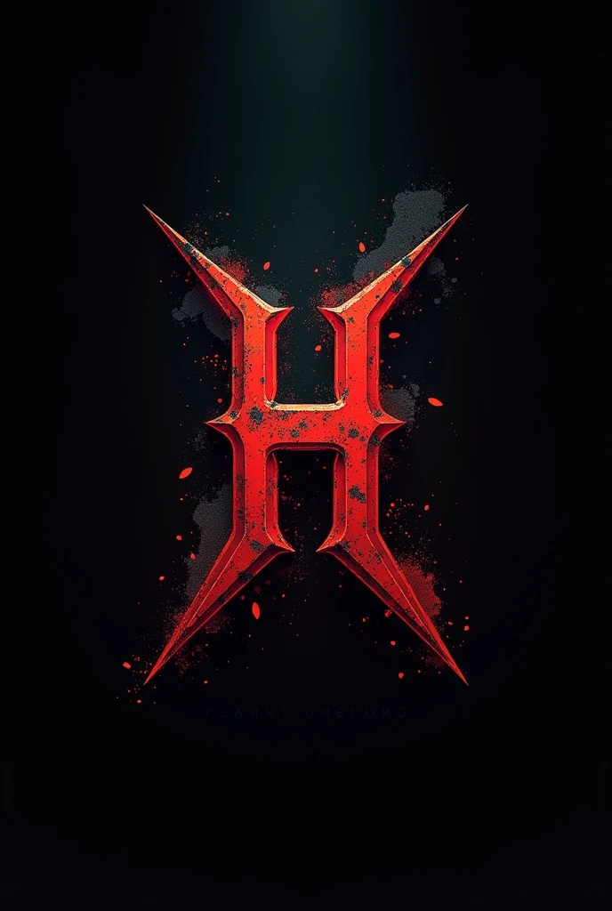 create a logo with the letter H studio in the shape of a rock music instrument