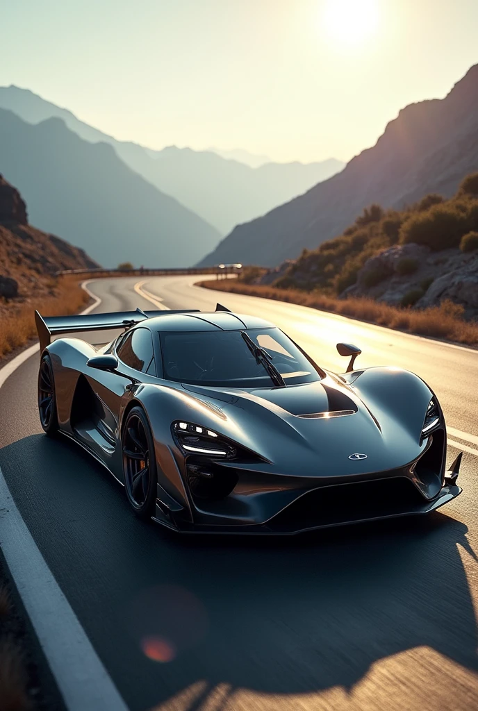 Create a sports car with a good aerodynamic design