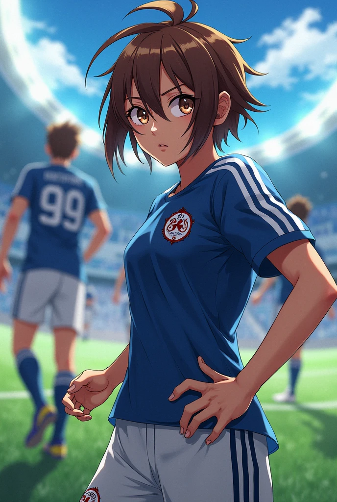 Blue Lock character brown hair 
