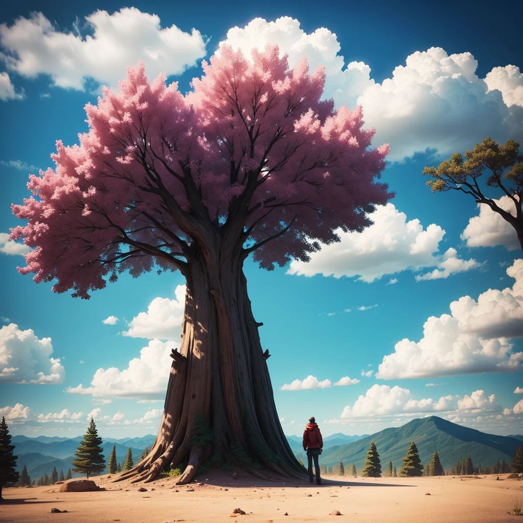 Sami found himself in a colorful and vibrant world, where the sky shimmered with unnatural colors and the trees spoke..