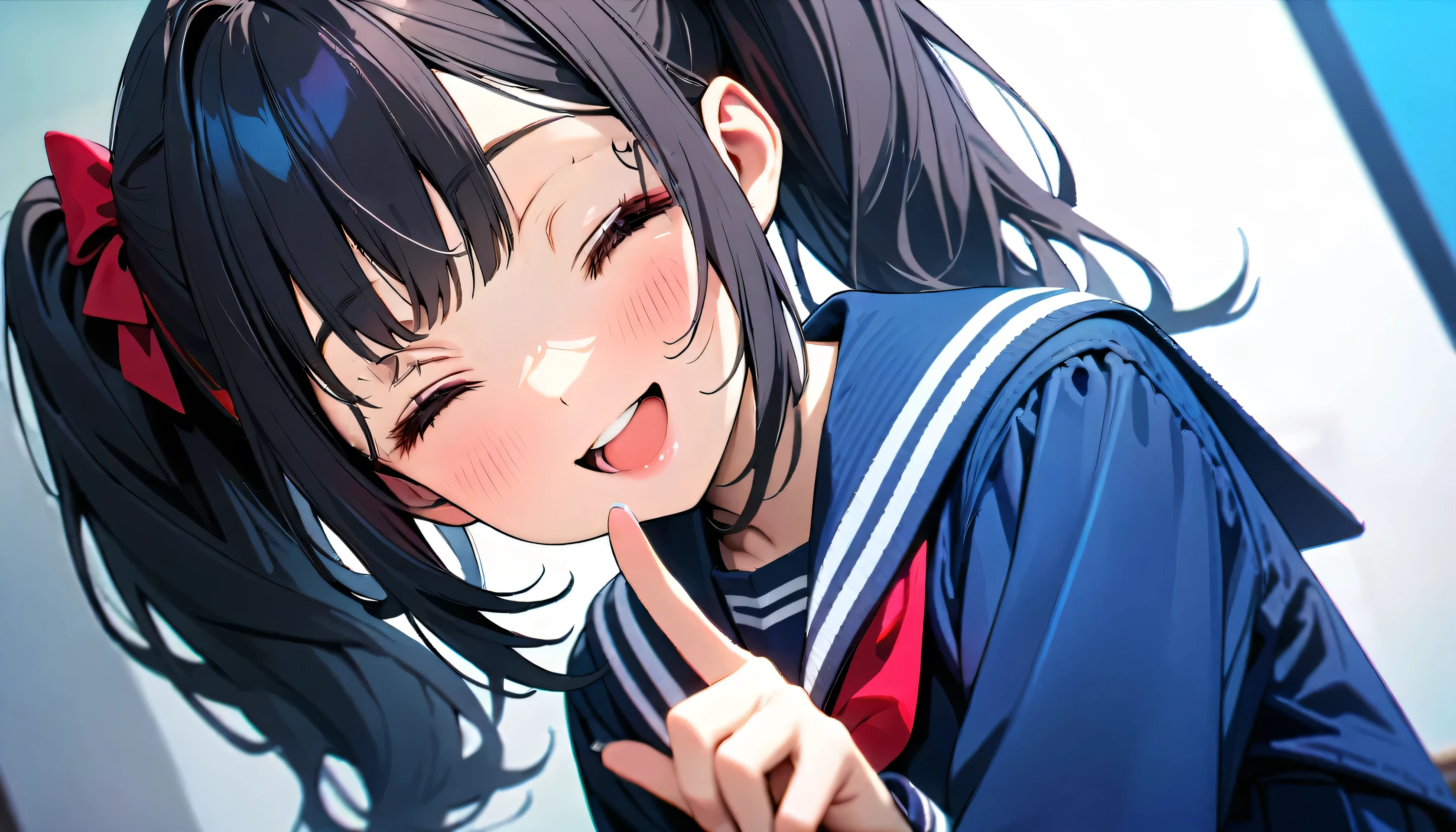 (closed eyes)