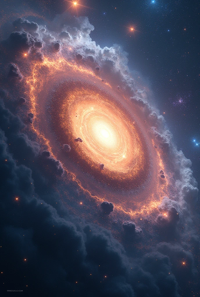 Create a galaxy with the name COGUOX rotating around it.