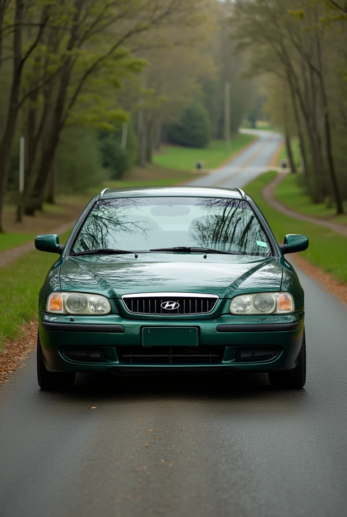 Hyundai elantra, model 2001, dark green color, without modifying, wait 