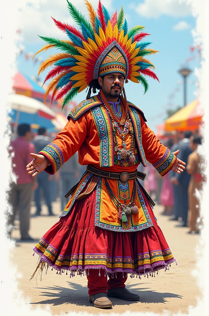 Morenada costume drawing