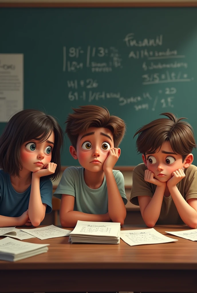 Adela,Luc and Nico fail the math test