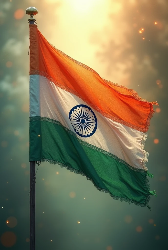 India flag representing different cultures and religions 