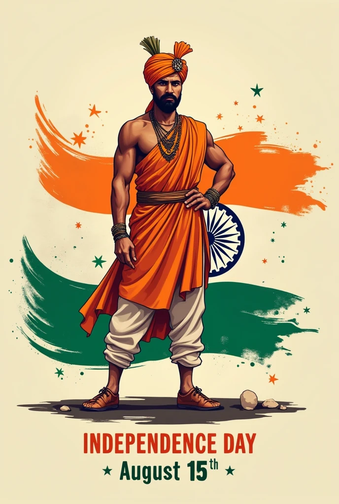Poster for August 15 indian independence day wishes