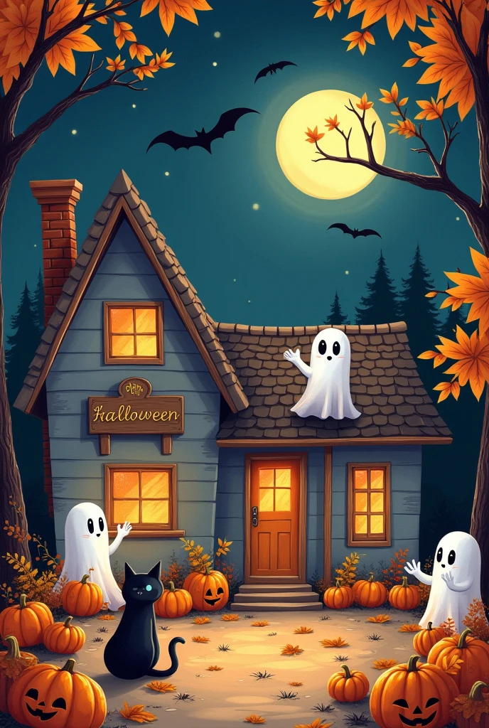 Coloring book hallowen chill