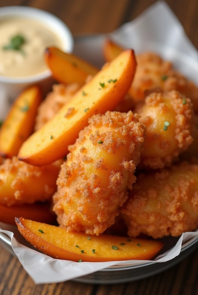 Coated with egg batter and deep-fried to a golden, crispy finish、Sweet potato fries、甘梅Sweet potato fries