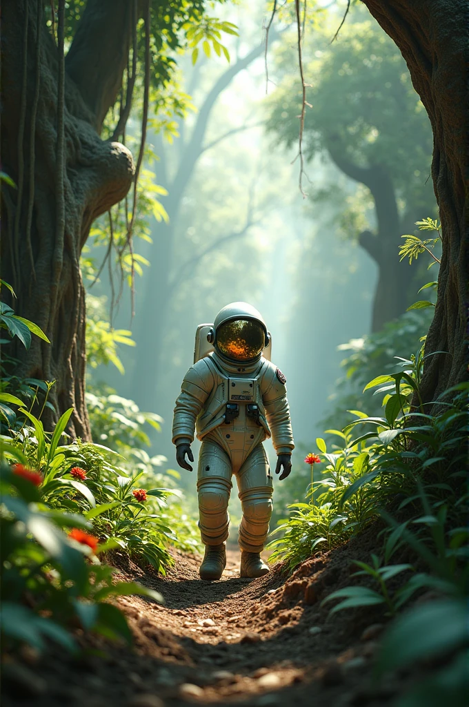 Astronaut in the jungle