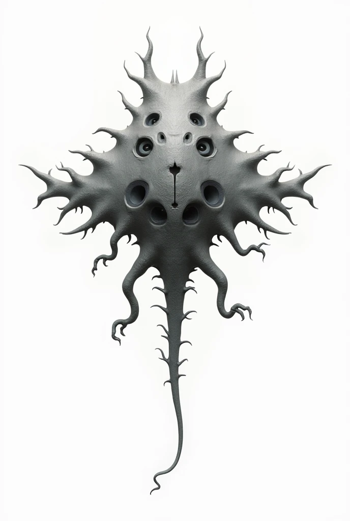 distorted spiky ray with white background