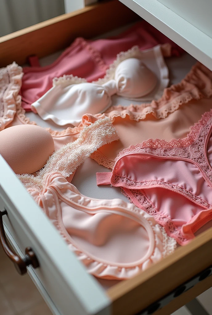A drawer of panties and thongs of different types and colors