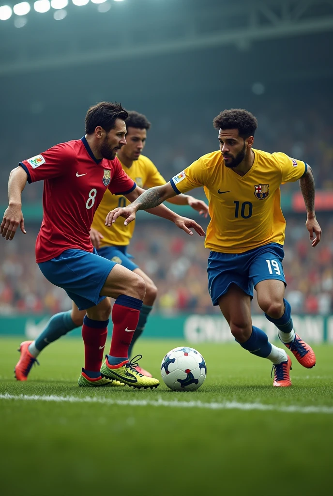 Messi and Neymar Pele and Maradona