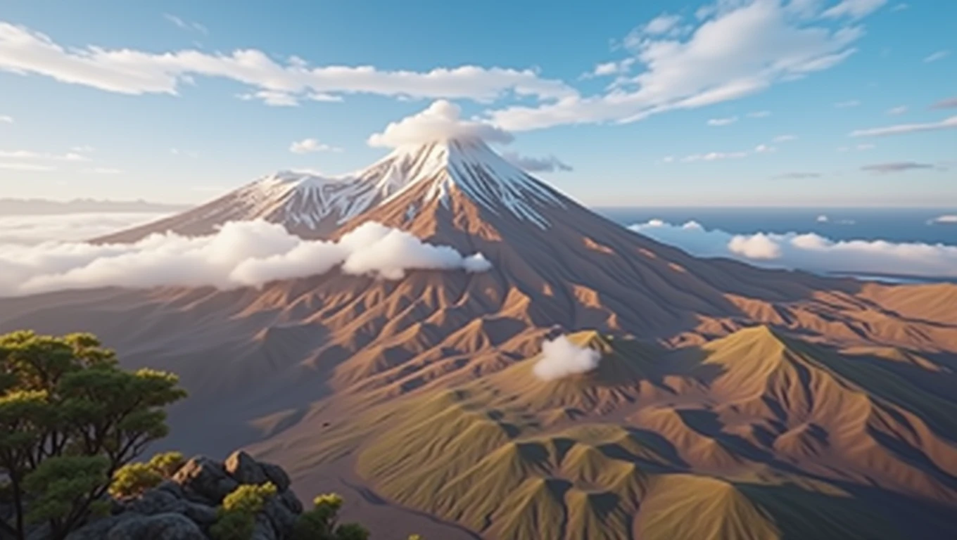 Improve the image and add the misti volcano