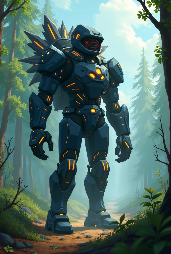 Create a new villain in minecraft that is a deforester with advanced technology