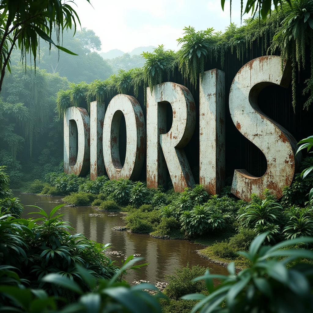 That name DIORiS in giant letters half buried in the jungle