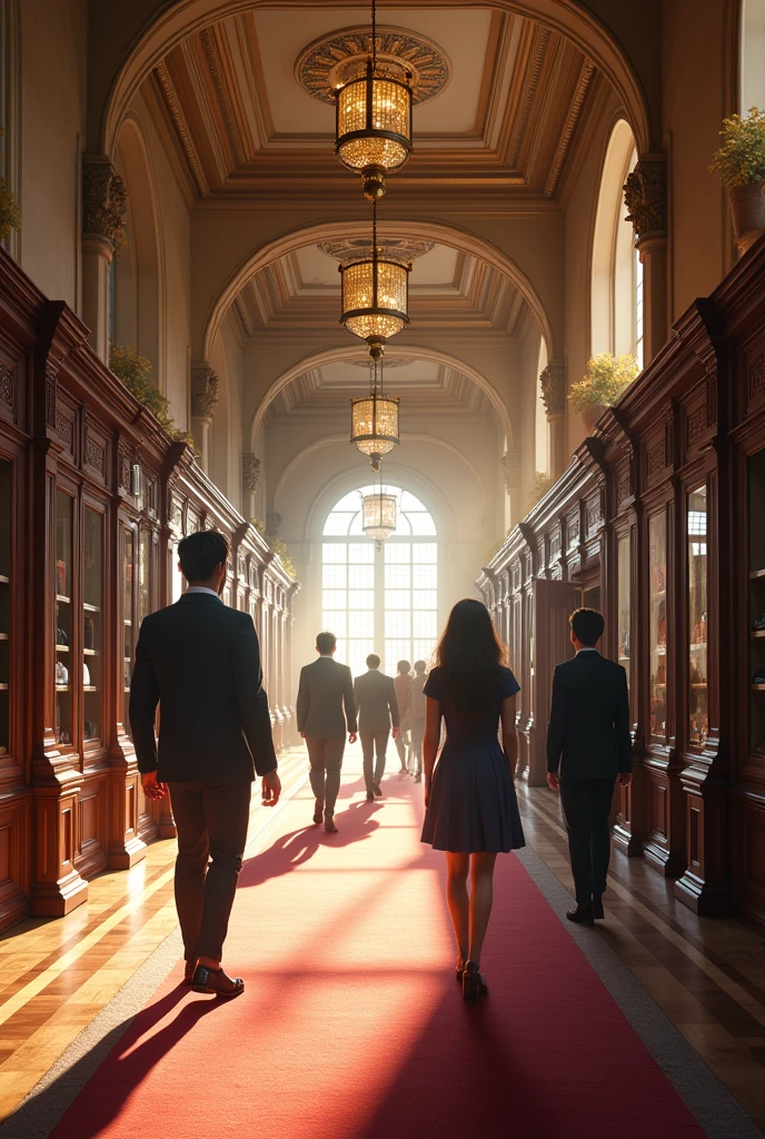 Luxury school corridor 