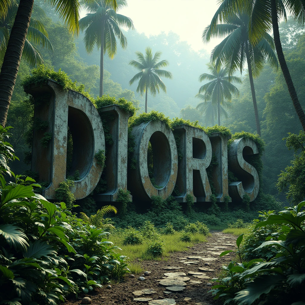 That name DIORiS in giant letters half buried in the jungle