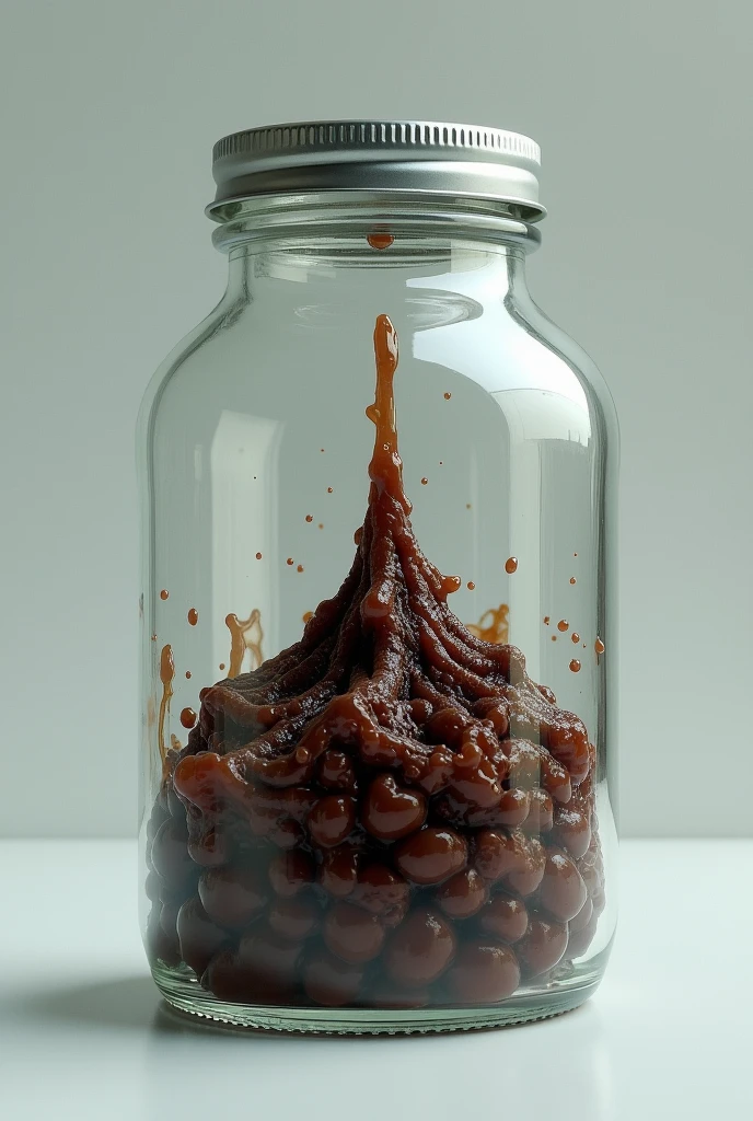 Generate a sample image of poop in a jar