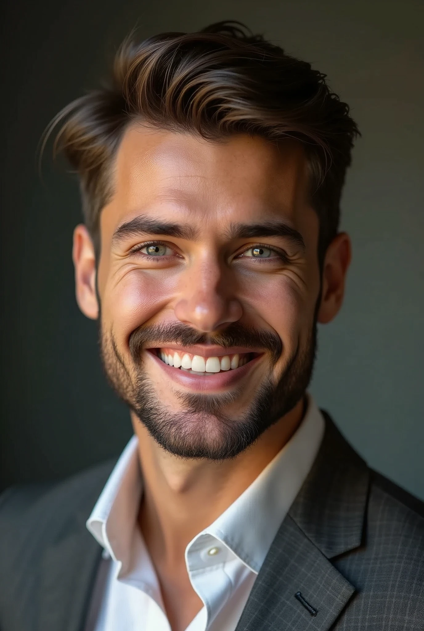 smiling handsome male