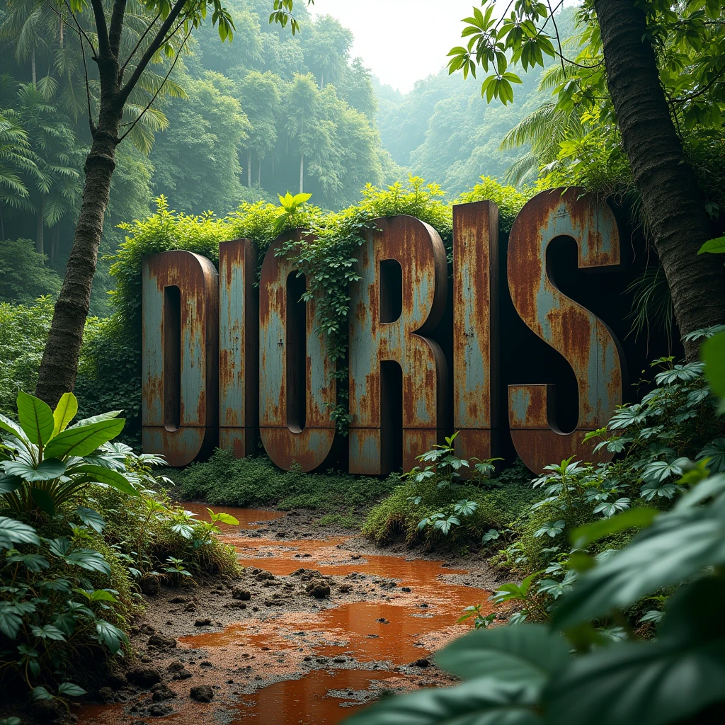 That name DIORiS in giant letters half buried in the jungle