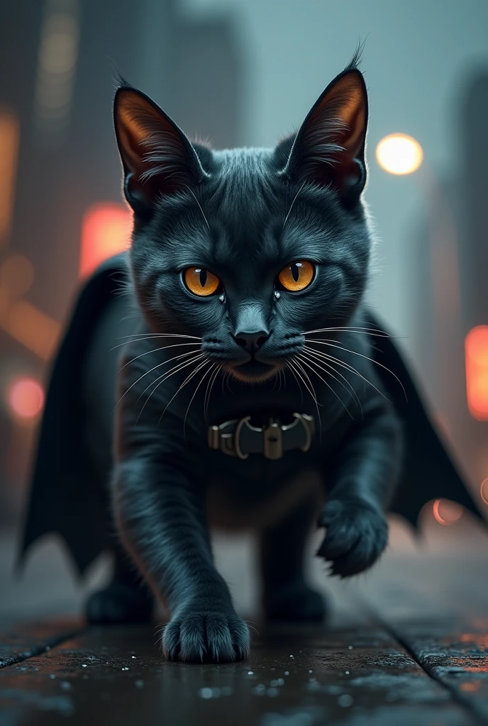 Cat dressed as Batman