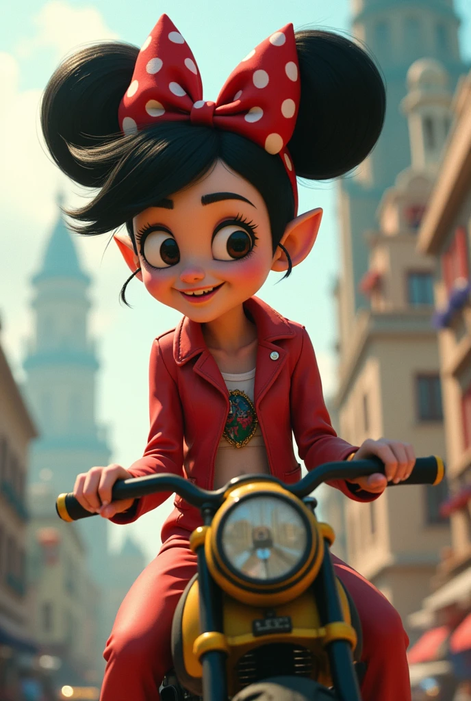 big ass, NSFW, +18 Vanellope von Schweetz in her typical movie outfit, disney animated style, riding cock
