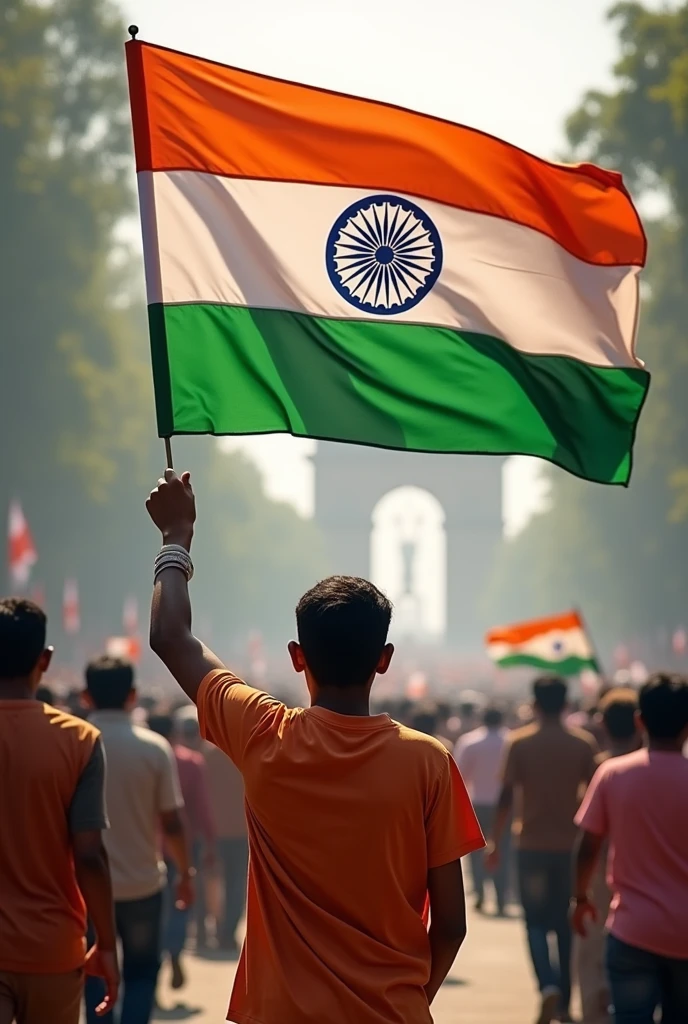 My photo hosting an Indian flag on 15th August
