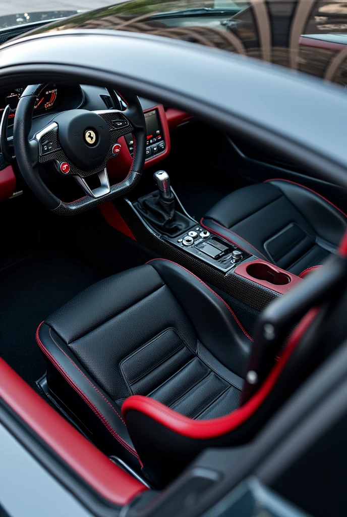 Create the interior of a car with a V10 rear engine
