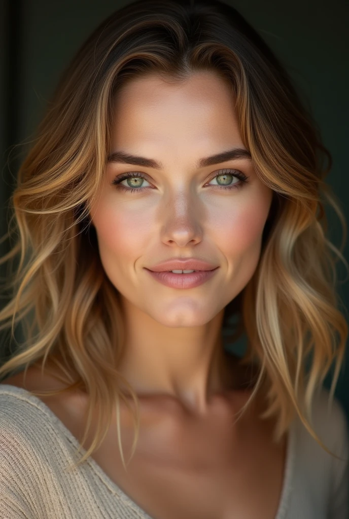Scarlett Johansson is an American actress known for her beauty and talent. Next, I present you a description of her appearance:
- Age: 39 years (born on November 22, 1984)
- Height: 1.60 m
- Weight: 57 kg
- Eyes: greens - Hair: dark blonde, wavy and medium length - Skin: white, with a porcelain tone
- Face: oval, with defined cheekbones and a small nose
- Lips: Full and fleshy
- Smile: Attractive and radiant
It's important to mention that people's appearance can change over time, so this description may not be accurate in the future.