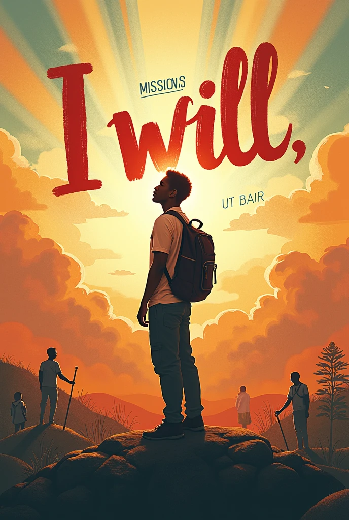 A poster for the missions service with the theme: I will
