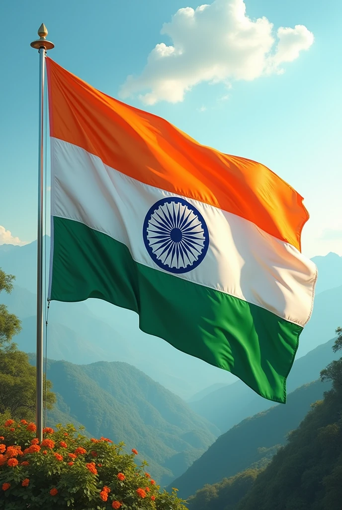 Creat an image on topic tiranga