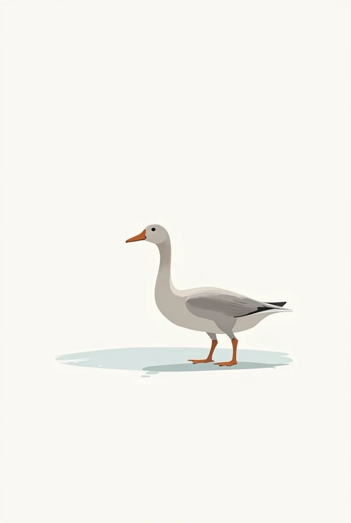 Make the image of an elegant and minimalist duck