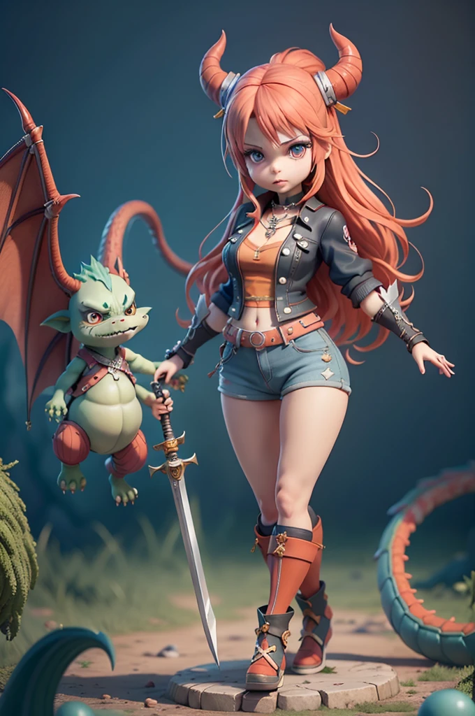 character, mic, long-sleeved blouse with black and white stripes, , different colors, Small shorts or legging pants, small waist, corpo mic, blouse with stripes, CG, striped shirt, striped sock, based on ((kingdom hearts)), (kingdom hearts), without a hat, colourful hair, takes bowser, ((striped shirt)), subsurface alta, hight subsurface, occlusion environment, big sword in hand, greatsword, carrying sword, segurando greatsword, skin natural, ((large video game decorations)), Sword and shield, ((castlevania)), dark animals in the background, dark dolls in the scene, monsters in the scene, Panning, (very big tits), dark theme, mask covering the mouth, monsters in the background, character in the center of the scene, diffuse color blue, dark blue color, detailed, sensual ao extremo, full body, creatures in around, ((demons and dragons)),((demons and dragons)),((calcinha)),((lingeriee))
