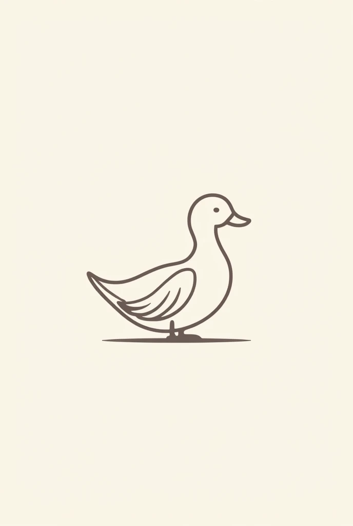 Make an elegant and minimalist duck image as a brand logo