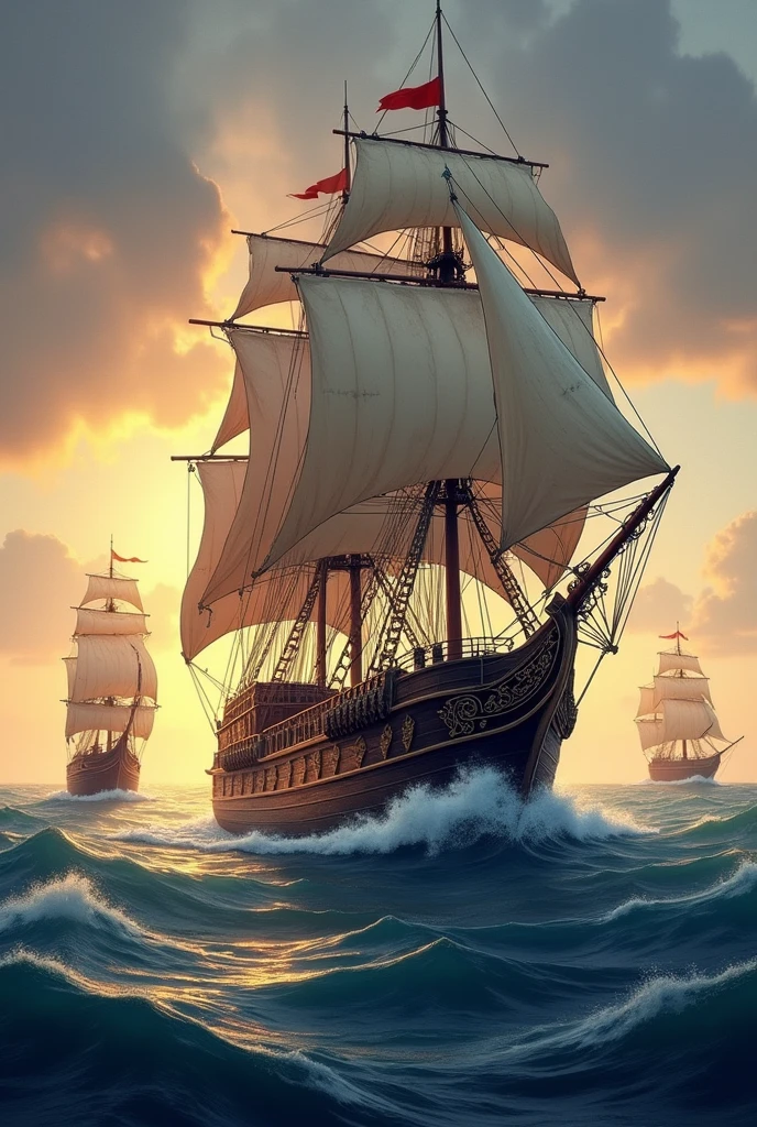 Logo of a medieval guild of sailing ships